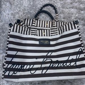HENRI BENDEL Stripe Canvas Tote